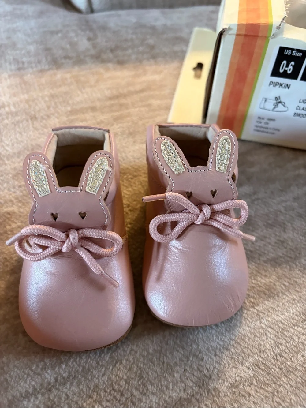 Livie & Luca Kids' Light Pink Shimmer Leather Shoes/ Sun-Sand Sandles size 0-6M